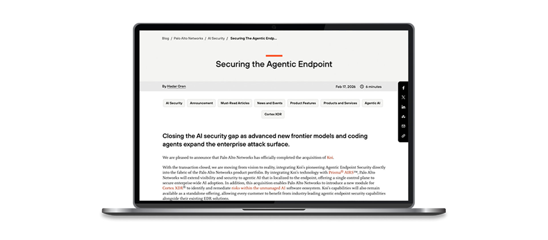 Protección del endpoint con IA agéntica