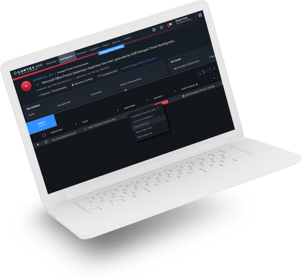 Búsqueda de amenazas gestionada de Cortex XDR