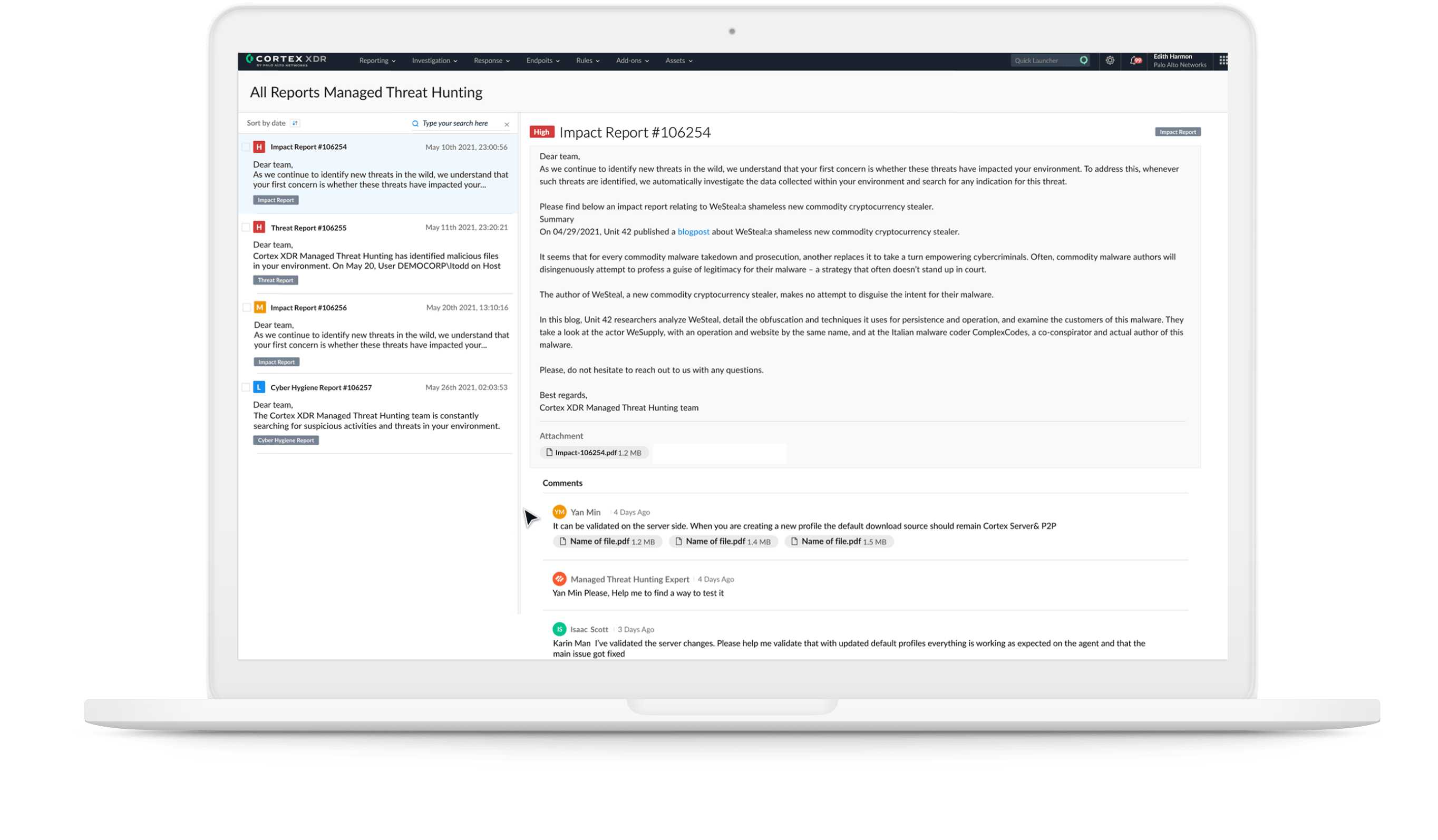 Let our Unit 42 hunters work for you