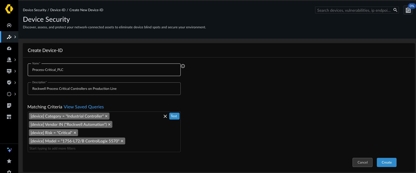Identificación avanzada de dispositivos de OT