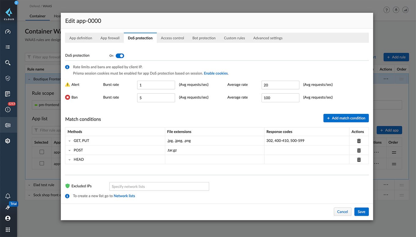 Protección aplicación DoS