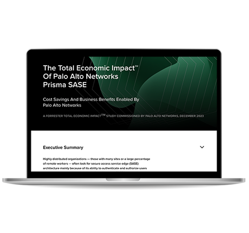 Total Economic Impact™ de Prisma SASE de Palo Alto Networks